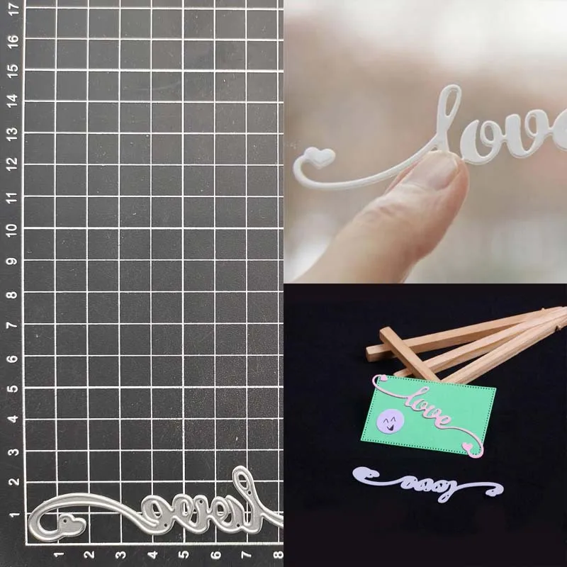 

Love Metal Cutting Dies Stencil Scrapbook Album Stamp Paper Card Embossing Decor Craft Knife Mould