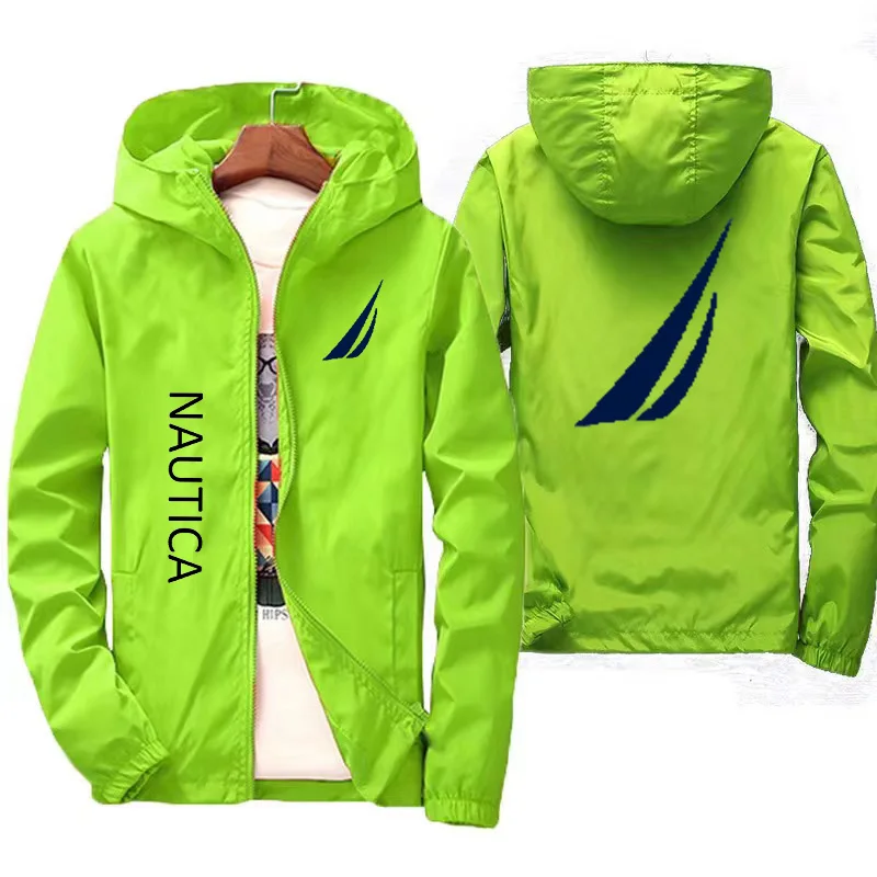 

Spring and Fall brand blazer New men's hooded windbreaker Travel mountaineering clothing camping fishing sun protection coat2024