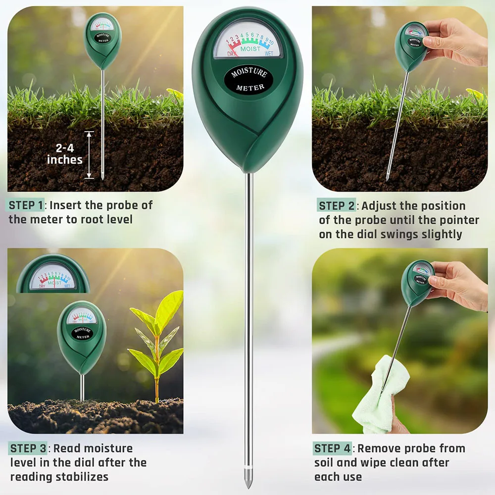 Premium Soil Moisture Sensor for Indoor & Outdoor Gardening - No Batteries Needed