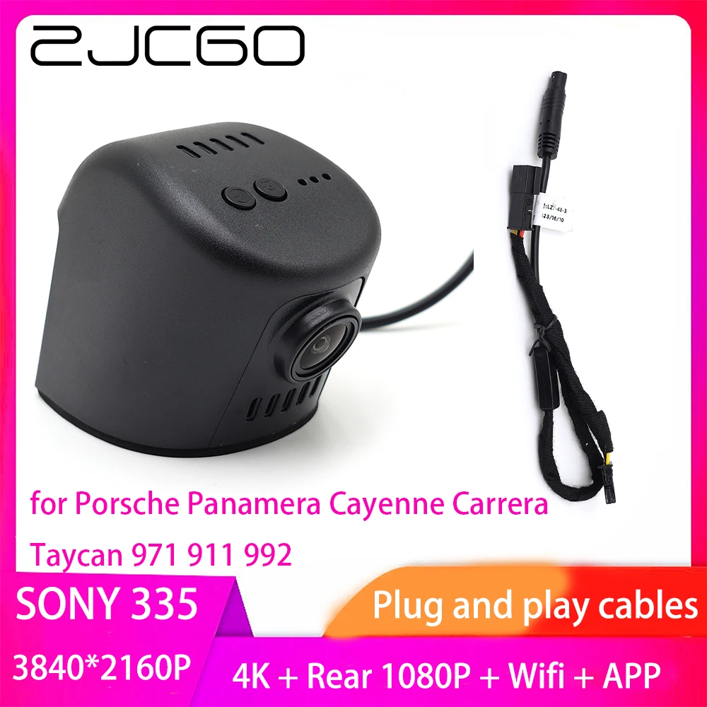 

ZJCGO Plug and Play Car DVR Dash Cam UHD 4K 2160P Video Recorder for Porsche Panamera Cayenne Carrera Taycan 971 911 992