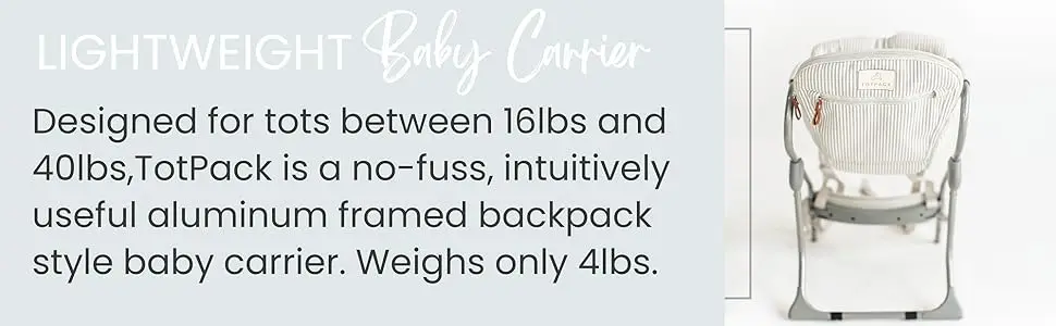Lightweight Baby Carrier for Tots between 16 & 40 lbs