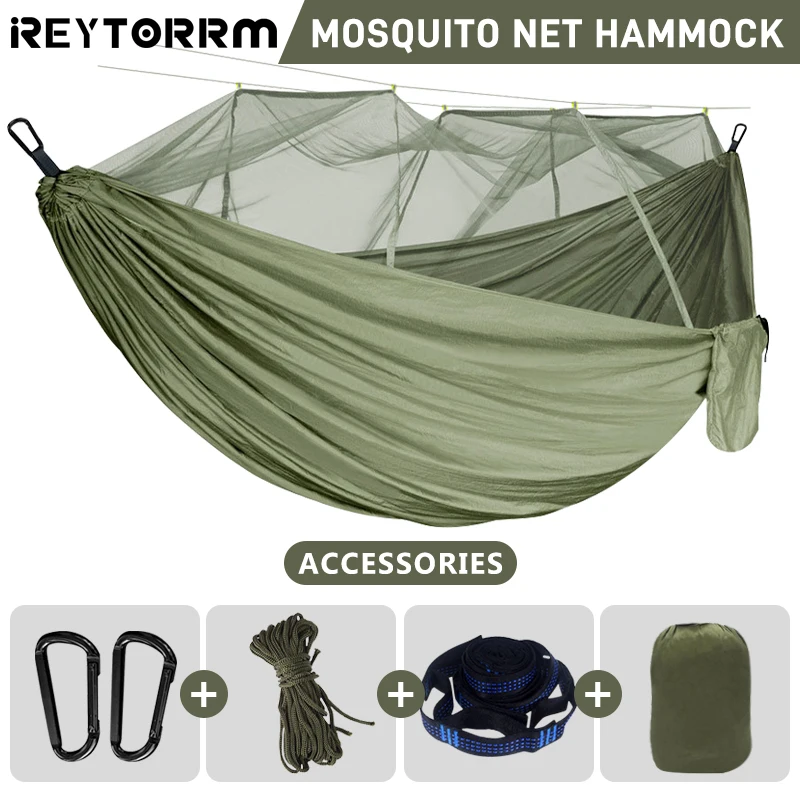 260*130cm Double Hammock with Mosquito Net Anti Bug Net Hanging