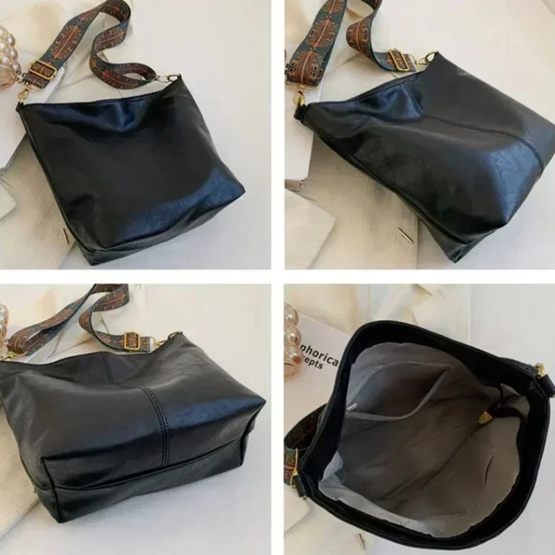 Borsa A Tracolla Donna Vintage | Grande Capacità 38x29x12.5 Cm | Pelle PU Morbida