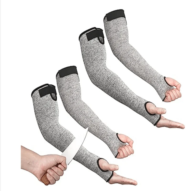 엄지 구멍이 있는 절단 방지 원예 슬리브, 통기성 있는 가정용 안전 슬리브, 절단 방지 팔 보호 커버