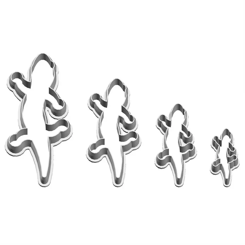 Four Specifications Cartoon Animal Figure House Lizard Plastics Mould Cake Fondant Tool Cookie Sushi and Fruit Cutters