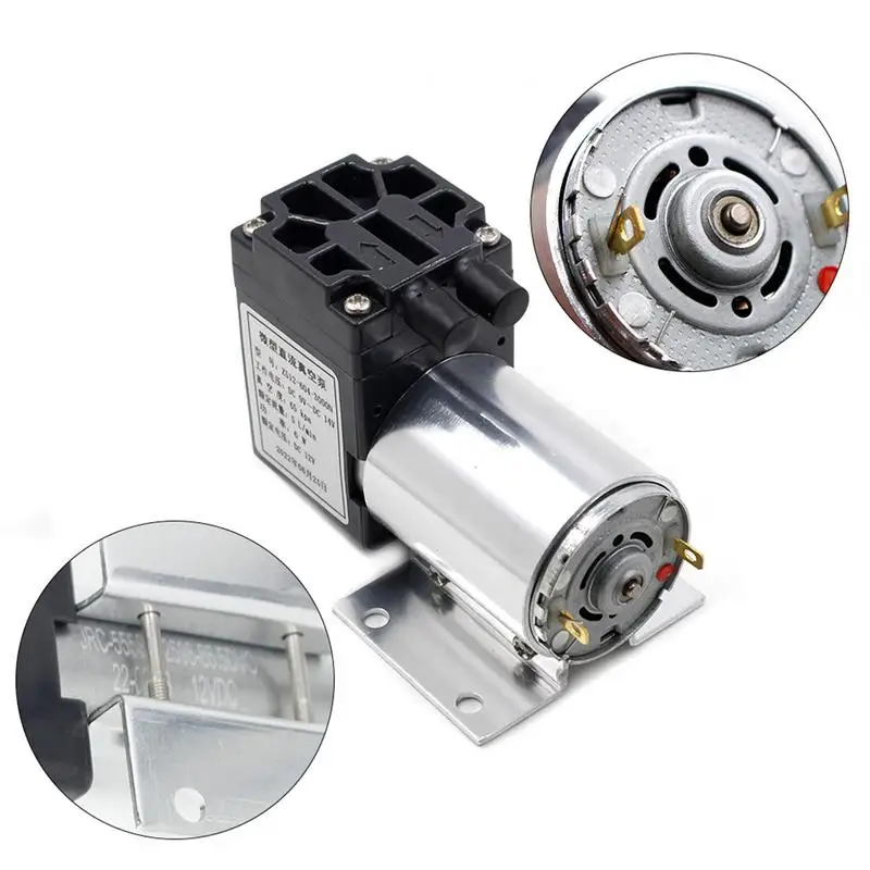 DC12V 5L/M 120KPa High Pressure Vacuum Air Pump Diaphragm Pump