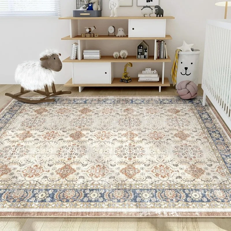 Persian Printed Living Room Carpet Advanced Retro Bedroom Plush Rug Home Decoration Sofa Coffee Table Floor Mat Ковер Tapis 러그 2