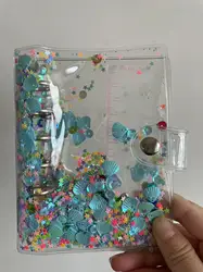 Colorful Transparent Loose Leaf Binder Cover for Journals and Sketchbooks (Blue)