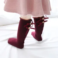 Lawadka Cotton Kid Girls Socks Princess Children's Knee High Socks Beauty Baby Leg Warmers Toddler Socks For Girls 0-1 Years Old 4