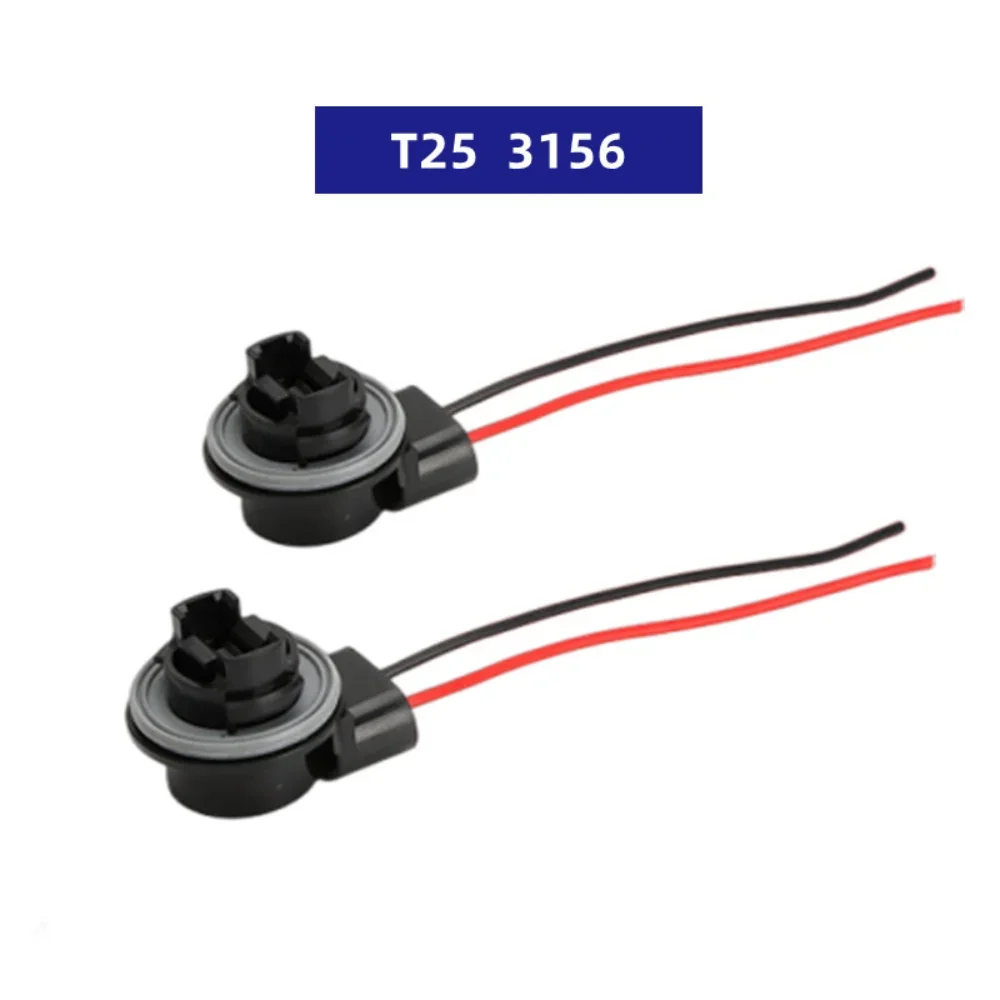 

2X T25 3156 P27W Female Socket Car Lamp Light Adapter Extension Connector Plug Bulb Holder Taillight Socket LED Socket Connector