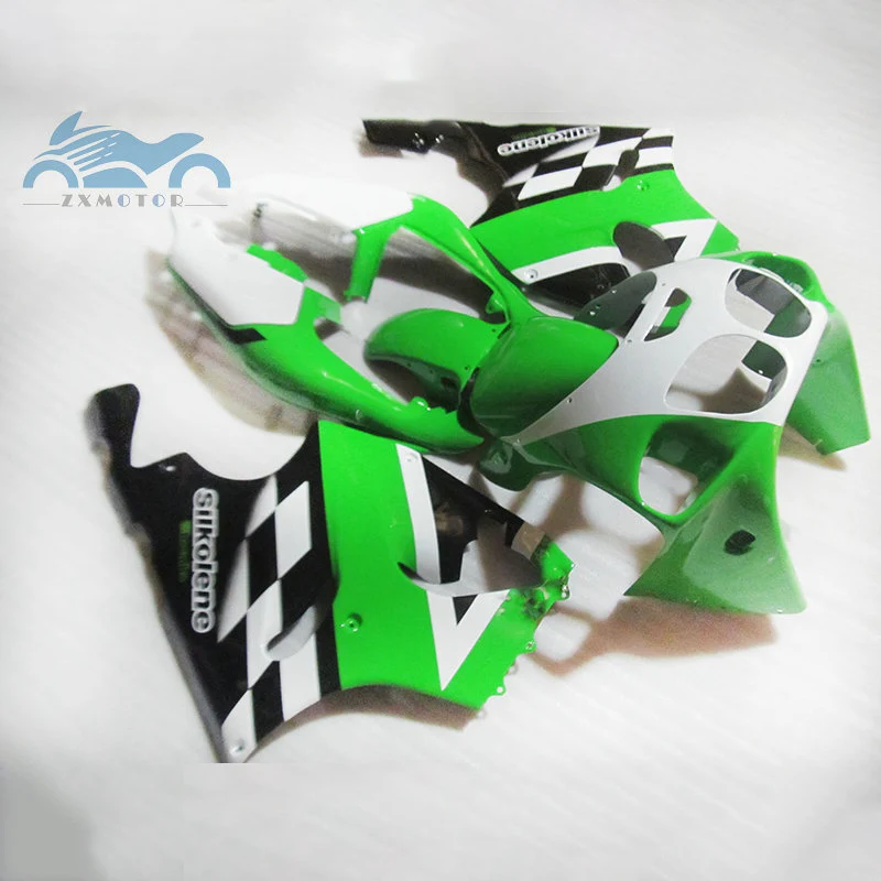 Personalizado gratuitamente ZX7R kits carenagem para KAWASAKI Ninja 1996 1997-2003 motocicleta plástico ABS kit carenagens ZX 7R 96 -03 verde conjunto preto 1