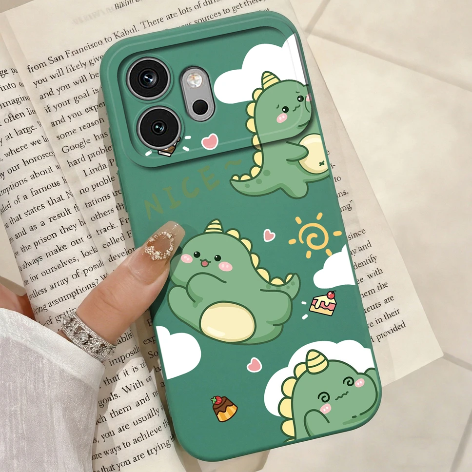 Multicolor Hearts Print Liquid Silicone Soft Shockproof Protective Phone Case