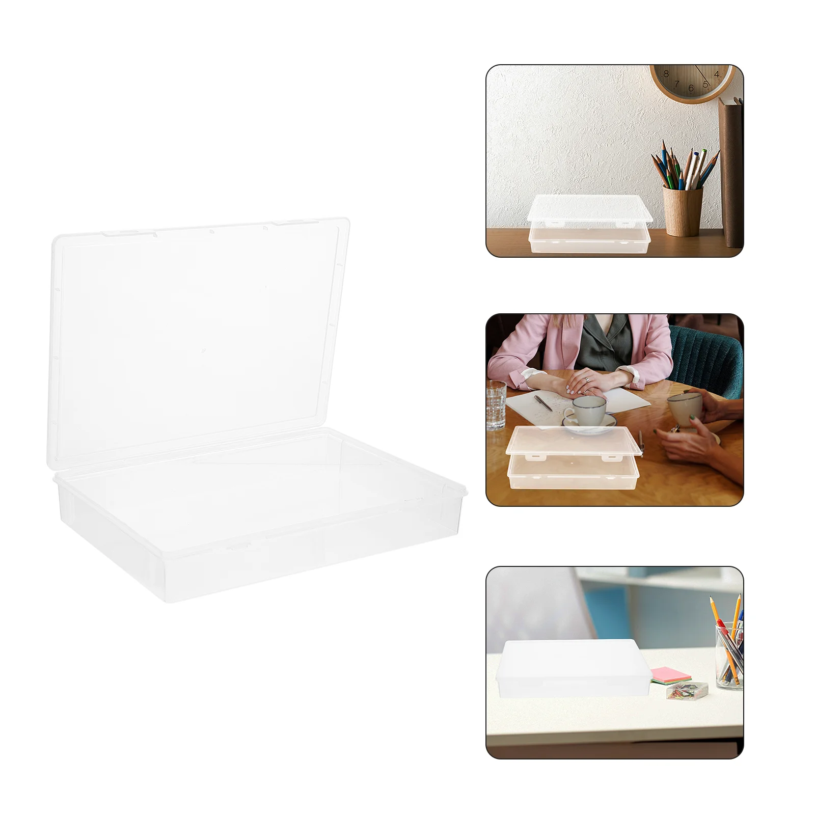 

Tofficu Sheet Protector Portable Project Case A4 File Document Storage Organizer