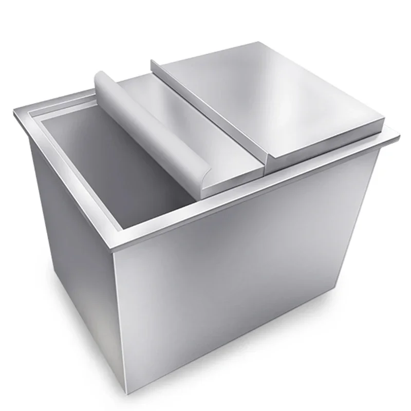 Ice Storage 304 stainless steel Ice container Coffee shop milk tea shop water bar KTV bar Internet cafe ice storage tank 2