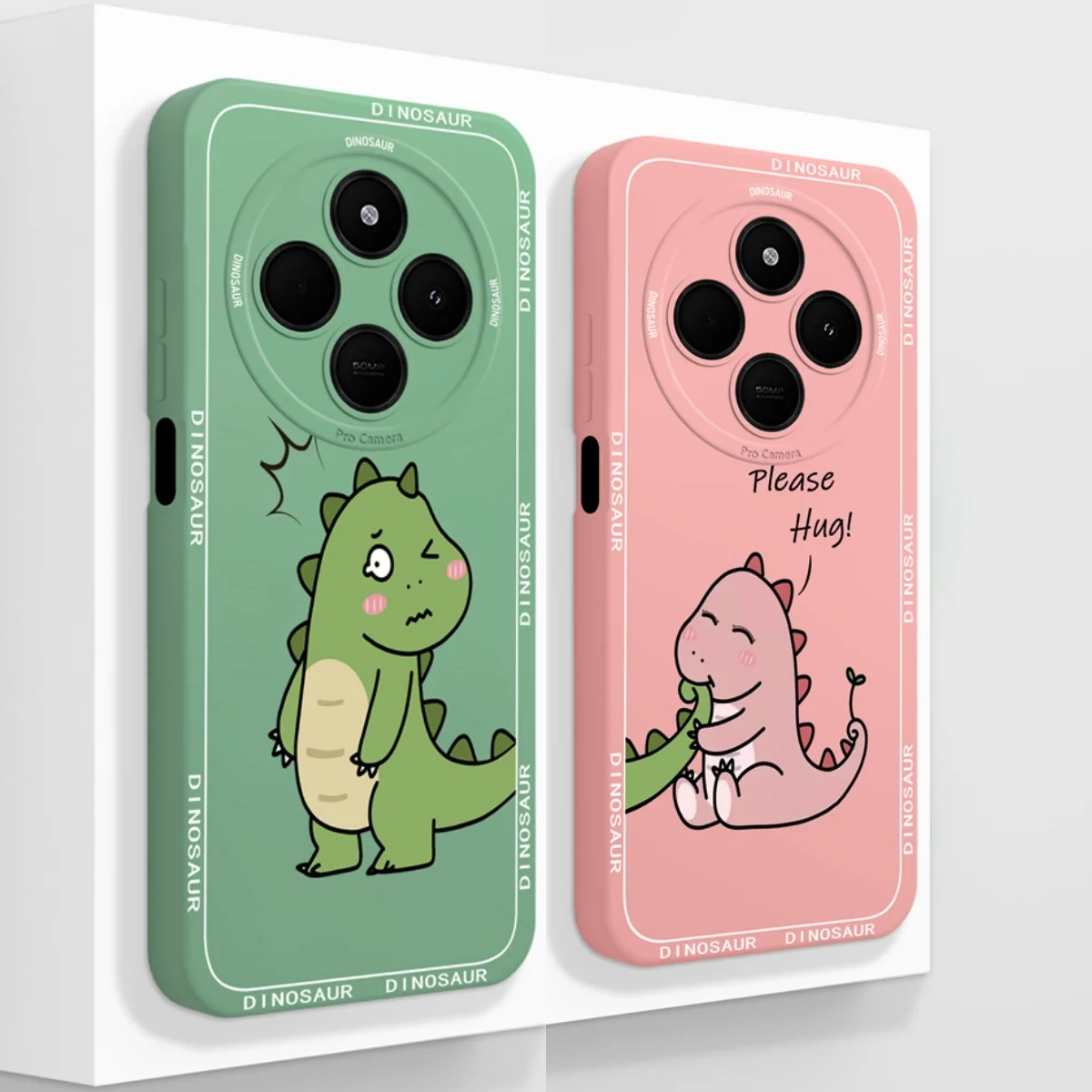 Cute Dinosaur Soft Liquid Silicone Phone Case - High Quality Back Cover and Perfect Gift