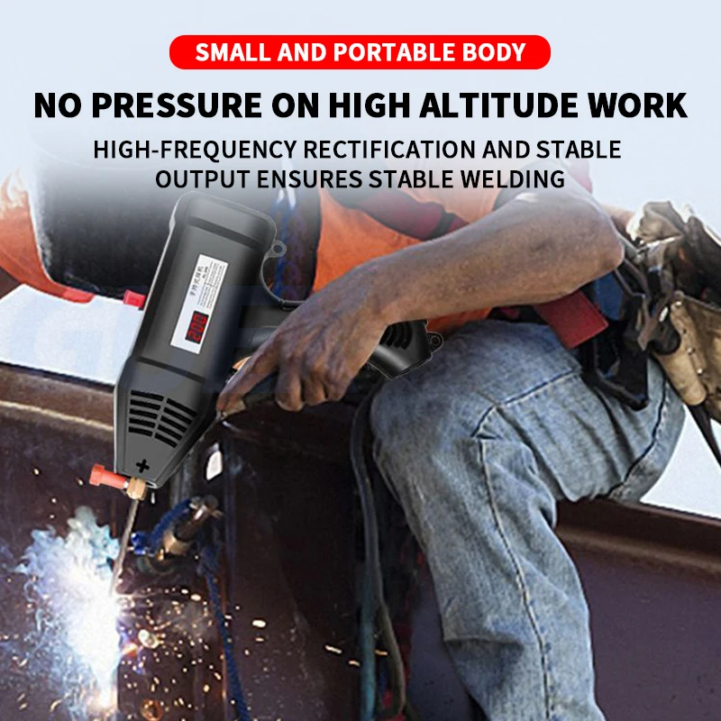 Handheld Welder Machine 220V Portable ARC Welding Machine 20-200Amp Digital Display IGBT Inverter With Welding Tool Set,Folding
