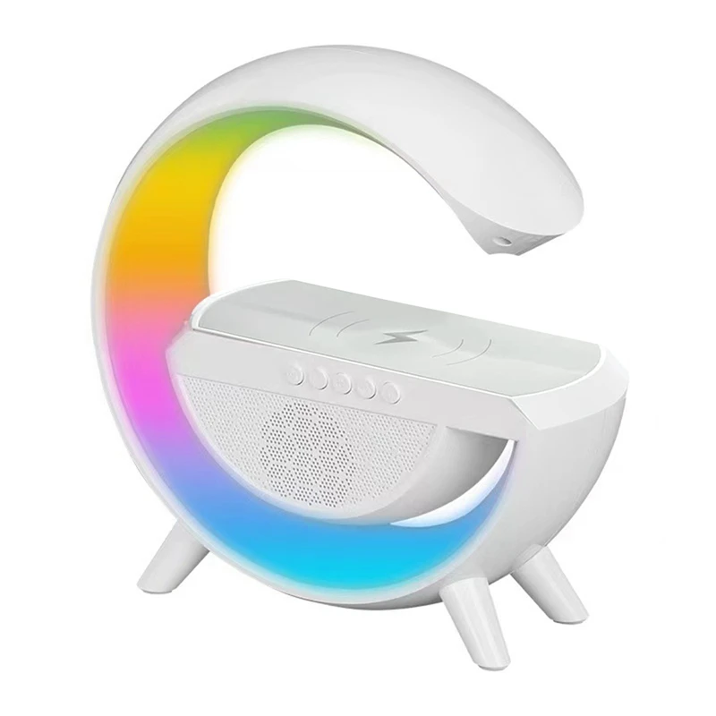 

1Set For Living Room Decor Night Light Bedside Lamp White With 10W Wireless Charging Gift For Kids