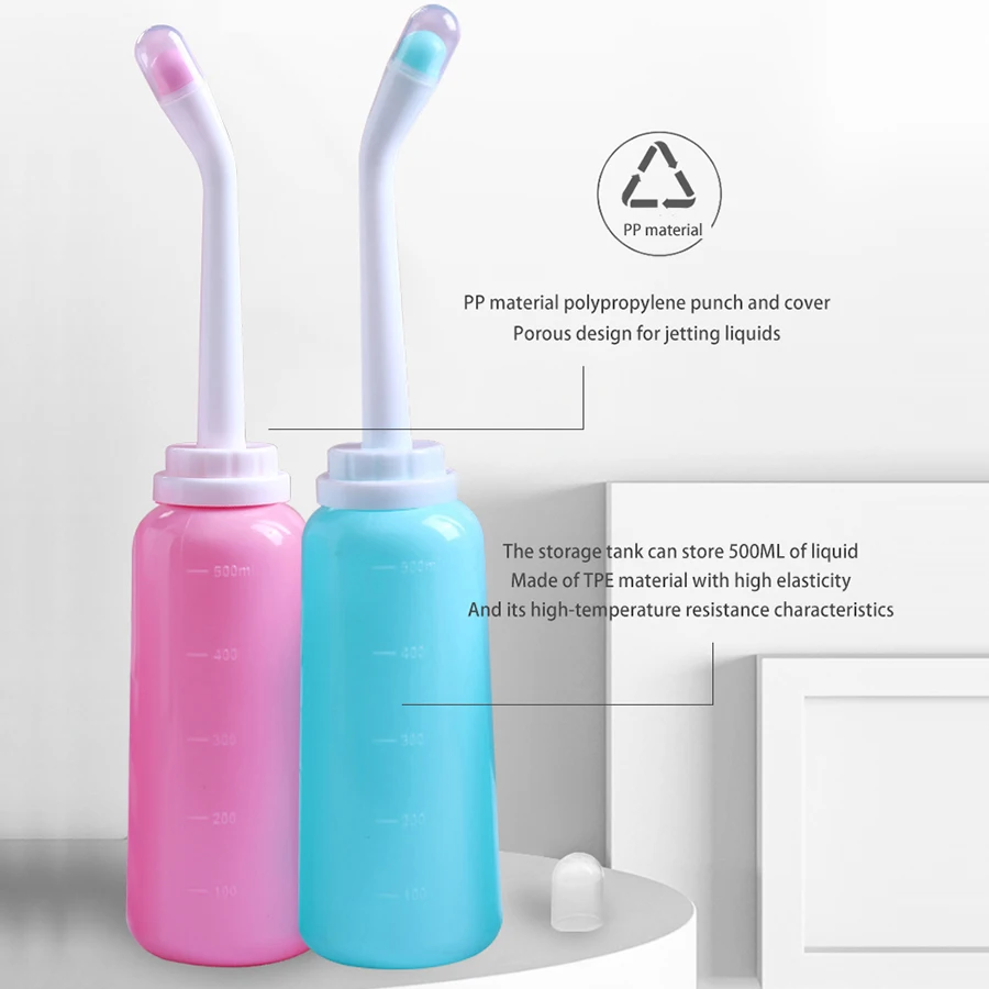 500ml Portable Bidet Spray Handheld Travel Bidet for Pregnant Women Baby Cleansing Water Washer Bottle Baby Showers Mom Bottle 2