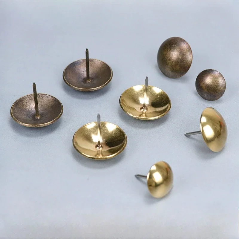 Brass Brasss Thumbtacks Sofa Nail Gold Bubble Thumb Tacks Big Head Soft Bag Door Nails Wooden Door Decoration Upholstery Foam