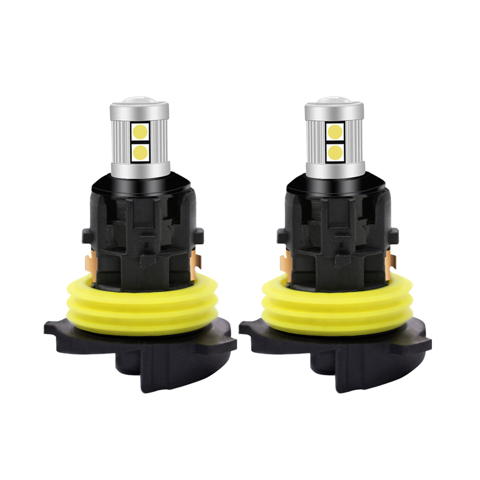 Lamp for Peugeot 3008 5008 2Pcs/Set 3030 9SMD White/Amber PH24W Canbus DRL for Citroen C5 MK2 Car LED Daytime Running Light