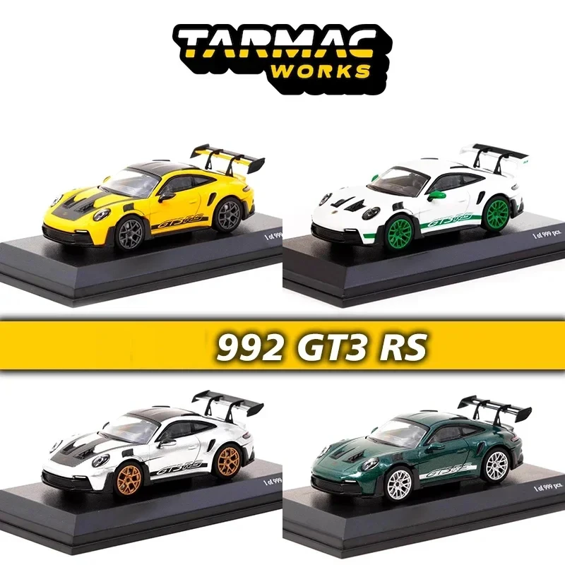 

TW MINICHAMPS In Stock 1:64 911 992 GT3 RS Yellow GT Silver Diecast Diorama Car Model Toys