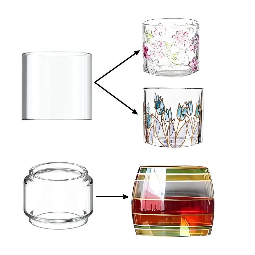 Kylin Creative Hand-Painted Glass 10/5/3/2PCS Kylin M Mini V2 Pro Watercolor Creative Painting Glassware
