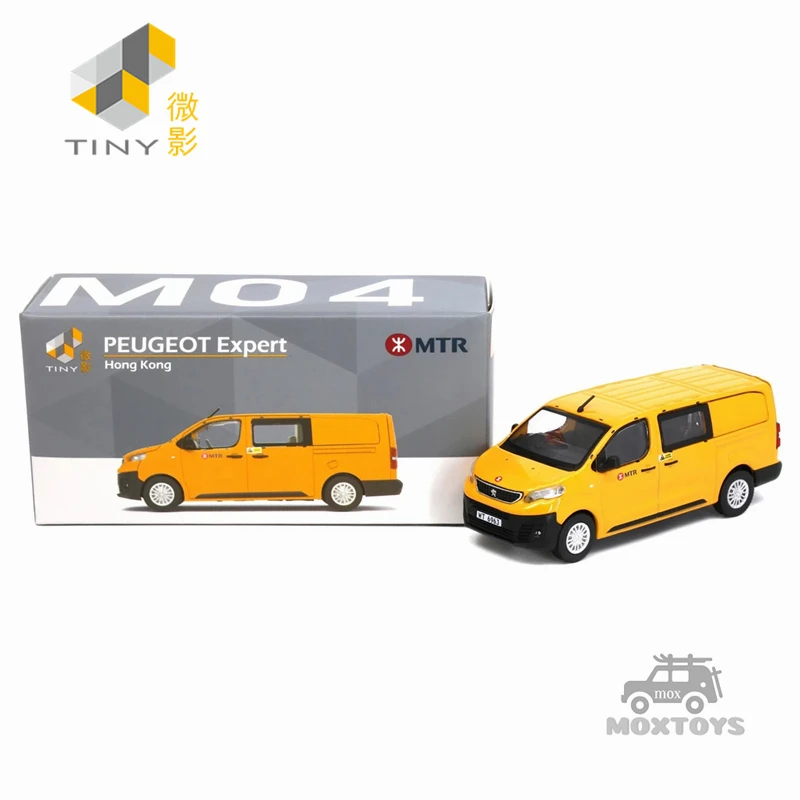 

Крошечный 1:64 M04 Peugeot Expert MTR желтый литая модель автомобиля