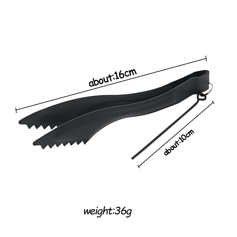 1PC Black Hookah Carbon Clip Tweezers with Teeth Curve Shisha Hookah Cachimba Charcoal Tongs Locking Tongs Accessories 2