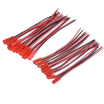 10/20 คู่ 22 AWG JST ปลั๊ก 2 พิน 100 มม.ชายและหญิงปลั๊กสายไฟสำหรับหลอดไฟ LED แถบ RC ของเล่นแบตเตอรี่ 1