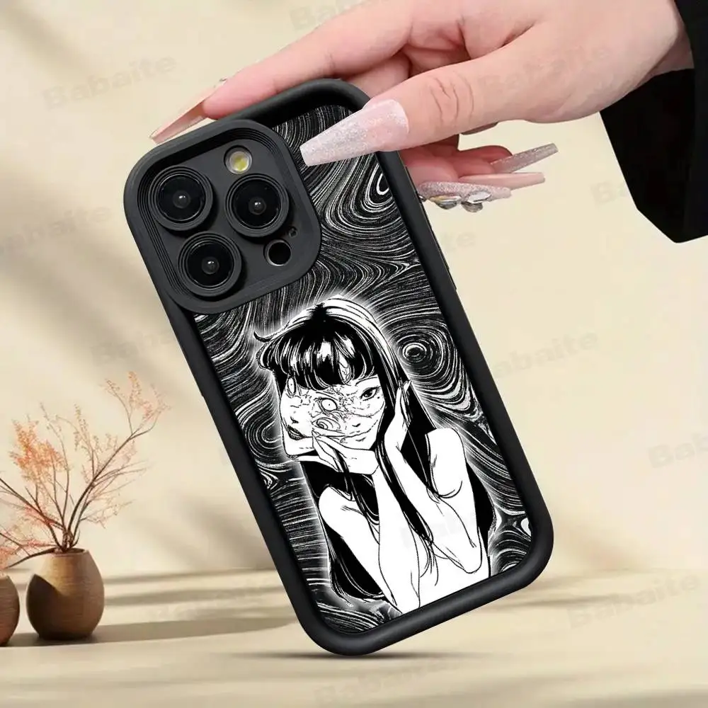 Junji Ito Horror Comics Soft Black Phone Case Cover