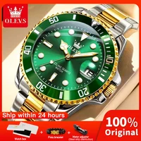 OLEVS 5885 homme montre marque originale étanche montre à Quartz bracelet en acier inoxydable automatique Date hommes cadeaux montres pour homme 1
