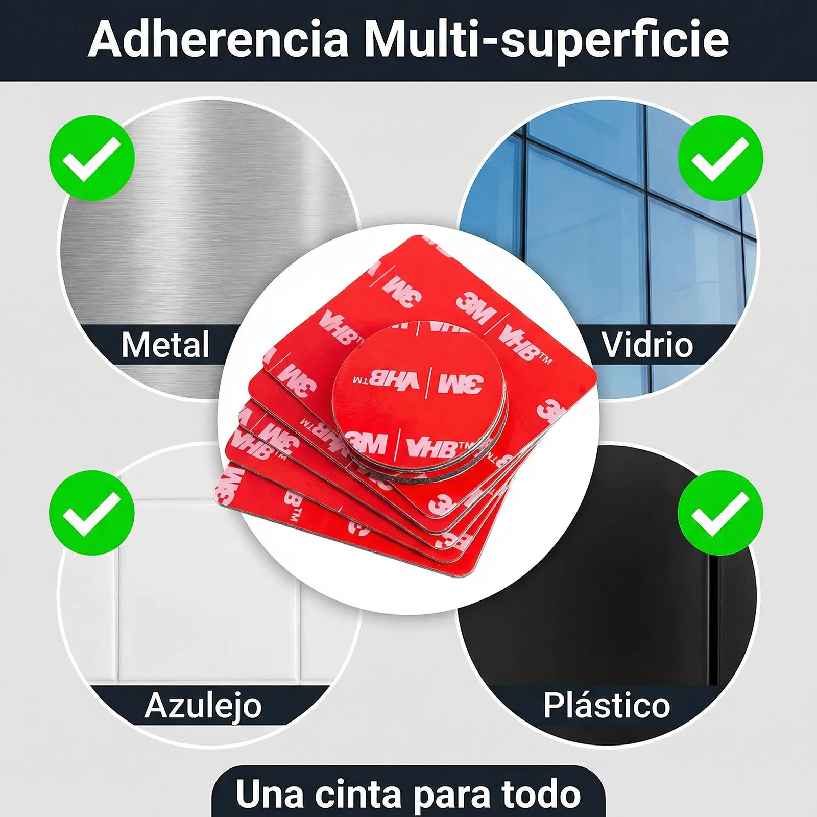 Heavy Duty Waterproof Double-Sided Adhesive Tape, 1mm Thick, Heat Resistant, for Interior Mounting and Signage Fixing