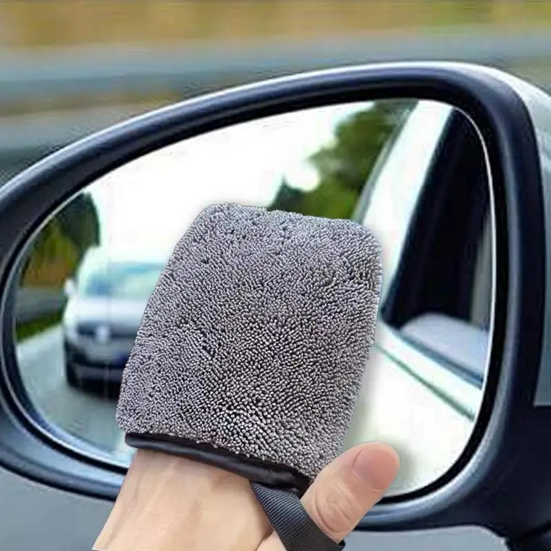 Car Detailing Gloves Auto Interior Leather Decontamination Gloves Double-Sided Design Cleaning Tool For Wheel Leather Seat Door