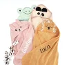 Personalized Embroidery Baby Cape   Custom Name Children's Bath Towel Cloak Quick-Drying Coral Velvet Robe Cape Darling Hooded 1