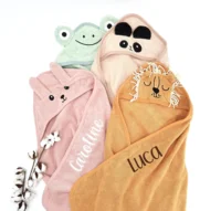 Personalized Embroidery Baby Cape   Custom Name Children's Bath Towel Cloak Quick-Drying Coral Velvet Robe Cape Darling Hooded 1