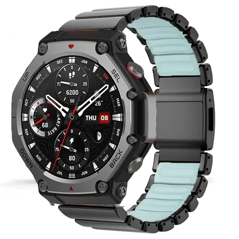 Luxury Titanium Rubber Strap with Magnetic Buckle