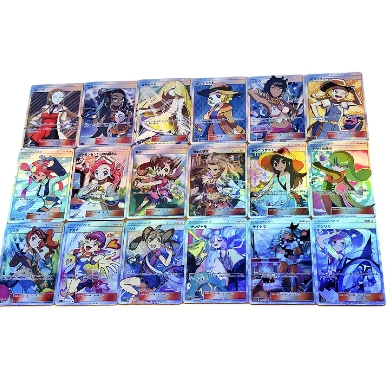 

18pcs/set Pokémon Trainer Iono Animation Characters Refraction Flashcards Anime Classics Game Collection Cards Toy Gift