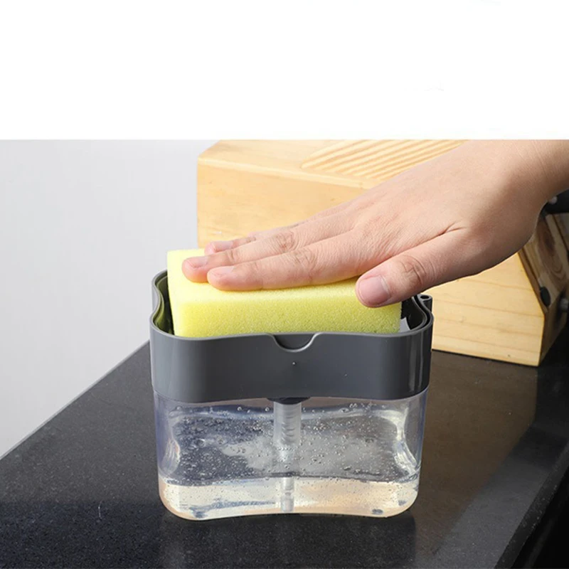 Soap dispenser press detergent scouring pad soap despenser kitchen soap Dishwashing Liquid Box Dispensador jabon cocina