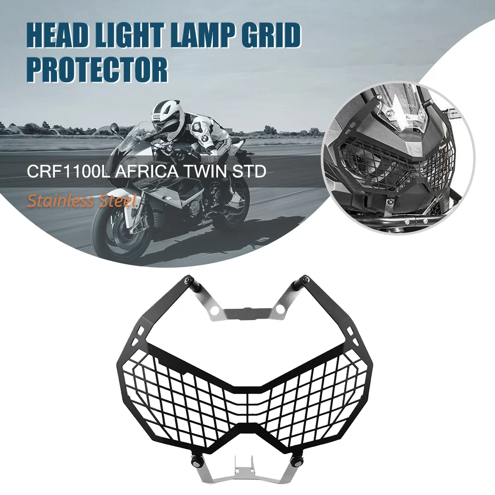 

FOR HONDA CRF1100L AFRICA TWIN STD 2019 2020 2021 Motorcycle Accessories Headlight Head Lamp Light Grille Guard Cover Protector