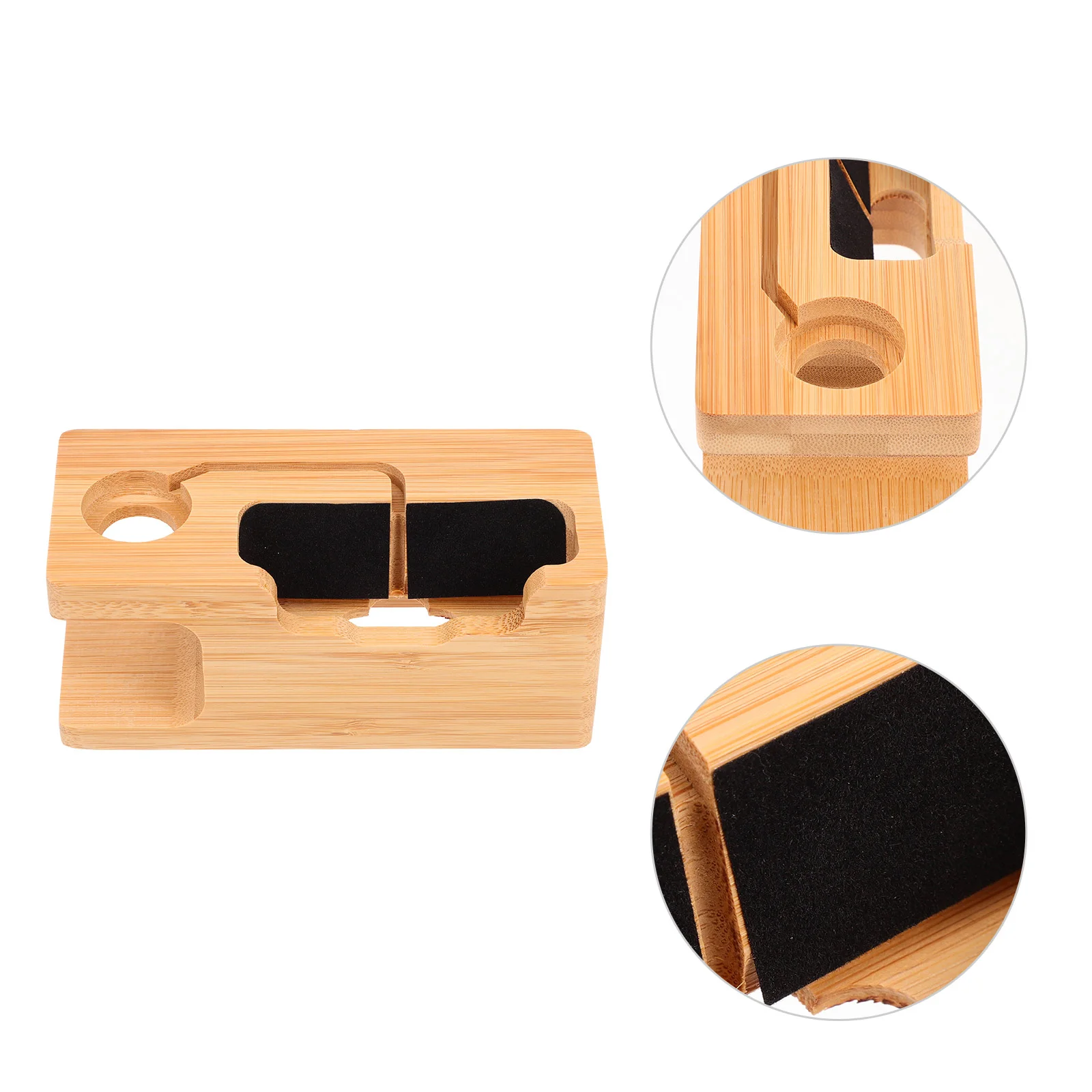 

Mobile Phone Holder Wood Watch Stand Table Frame for Desk Wooden Docking Station