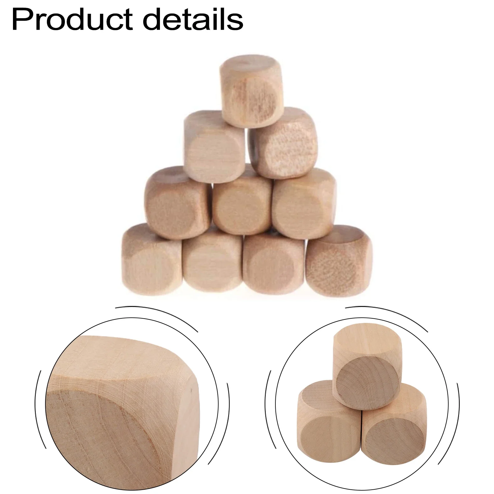 40 40 40mm Blank Wooden Dice Craft Printing Dice Screen Printing Various Size Versatile Use Endless Possibilities