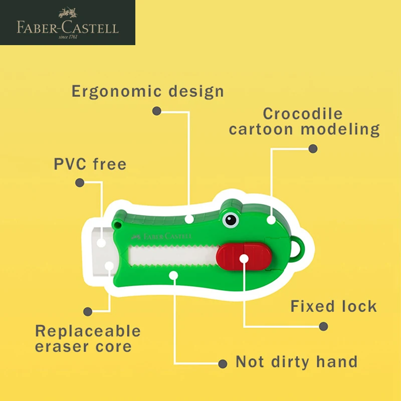 Faber-Castell Kawaii Design Push-pull Erasers Student Correction Tool Kids School Supplies Gift Creative Stationery 5