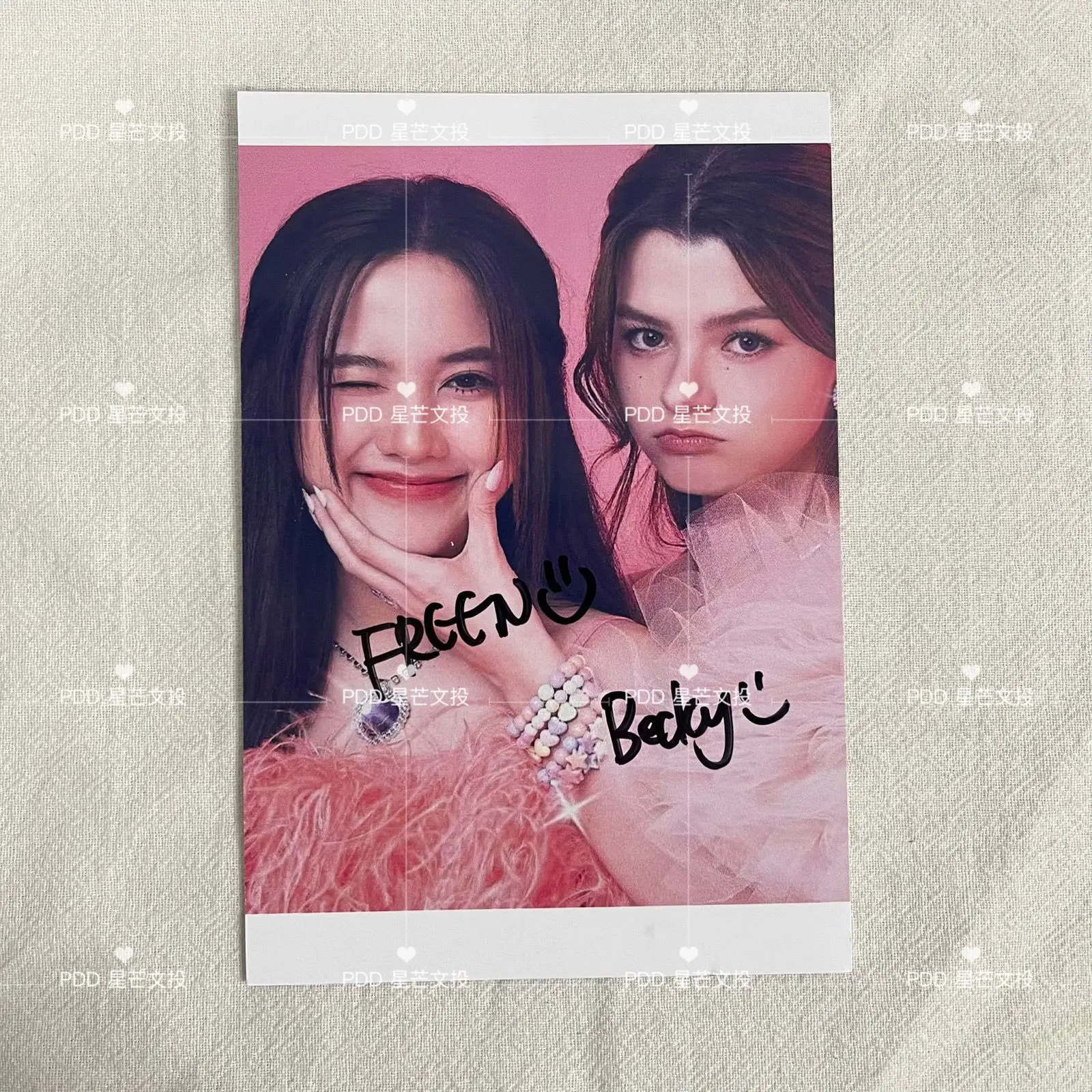 Freen becky 사인 사진, 6 인치 인쇄되지 않은 친구 생일 선물