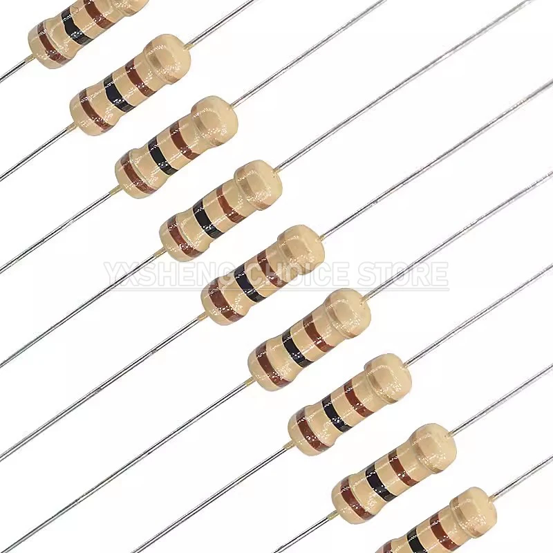 50PCS Carbon Film Resistors 1/2W 5% 100R 220R 1K 1.5K 2.2K 4.7K 10K 22K 47K 100K 100 220 1K5 2K2 4K7 Ohm New Resistance 1R~1M 3