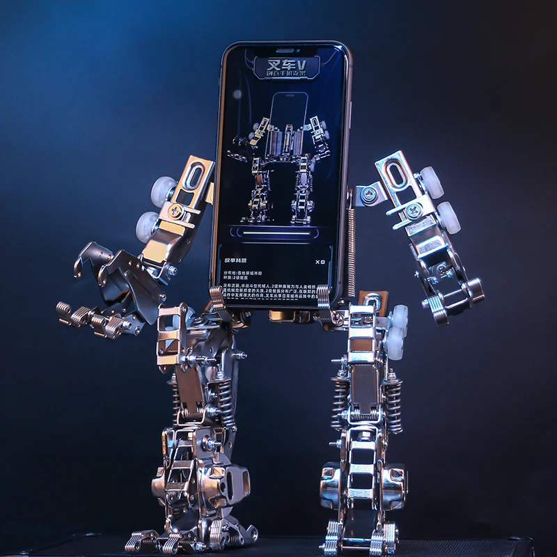 354 szt. Mecha zestaw modeli do składania metalowe puzzle 3D mechaniczna stojak na telefon komórkowy kreatywna do zabawki konstrukcyjne dla chłopców dla dorosłych kolekcja prezent