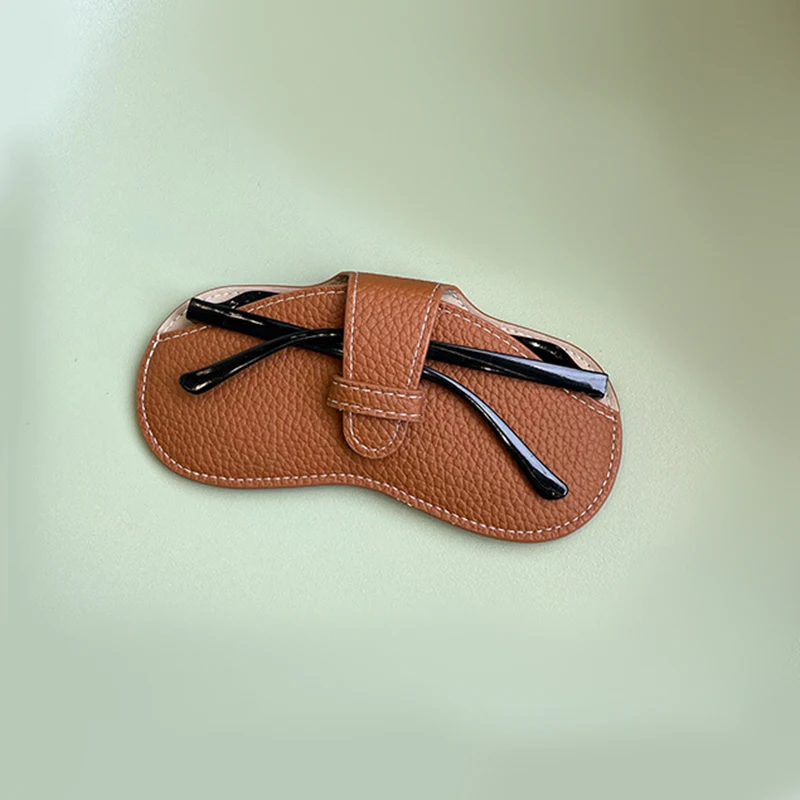 Women's Leather Soft Glasses Case - Fashionable Portable Sunglasses Pouch & Eyewear Protector