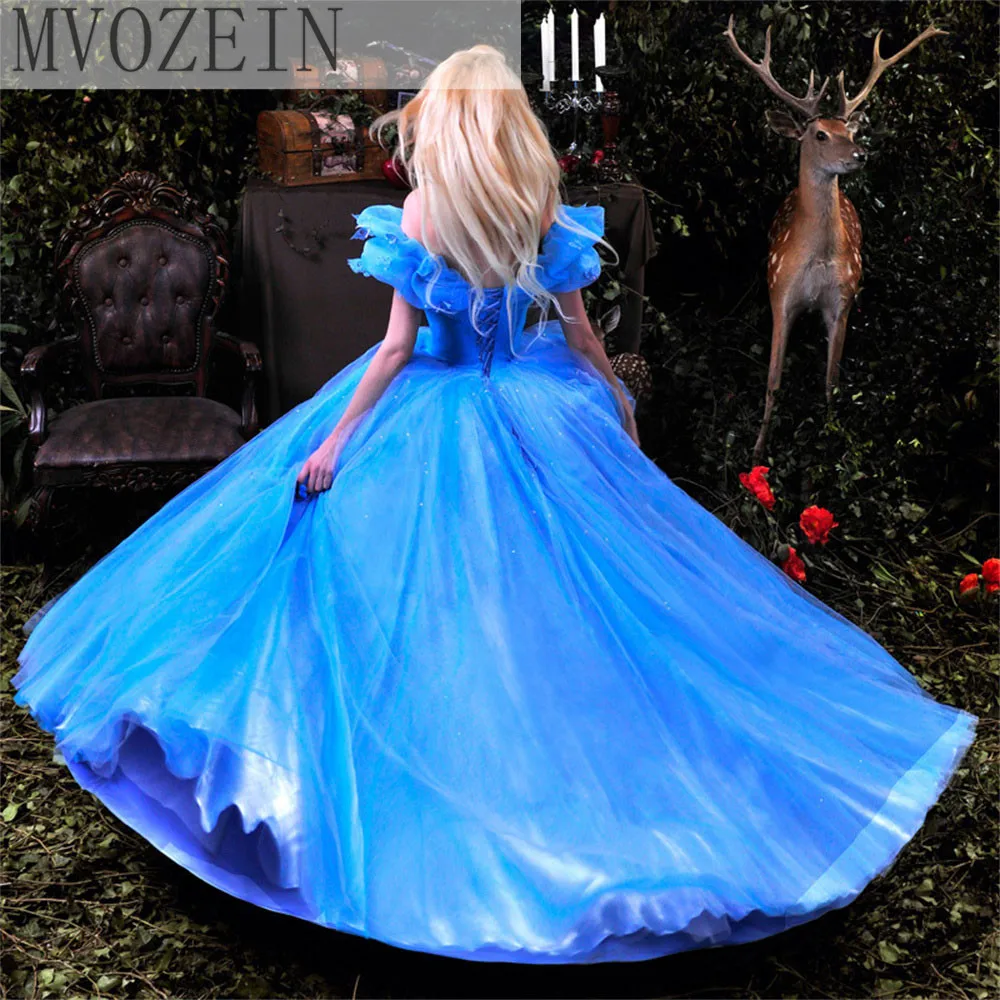 Halloween Women New Movie Blue cenerentola Sweetheart abito da