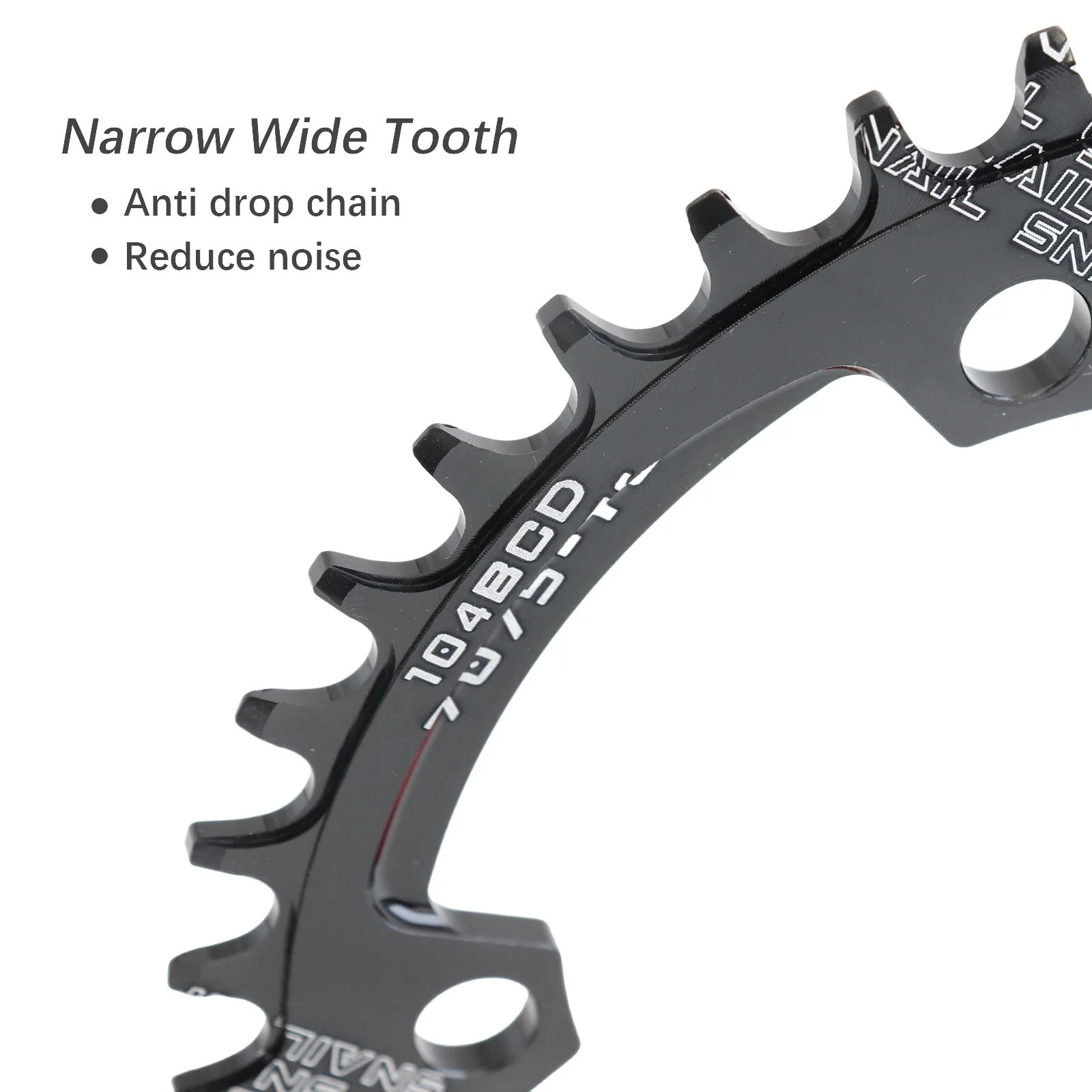 Bike Chainring SNAIL 104BCD Round 30t 32t 34t 36t 38 tooth Narrow n Wide Ultralight Tooth Plate MTB Mountain Bike 104 BCD Chainwheel bike chainring,bicycle parts