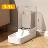 1pc/2pcs 1.5kg/3.3L Convenient And Stylish Automatic Pet Feeder And Water Bowl Set For Indoor Dogs/Cats 2