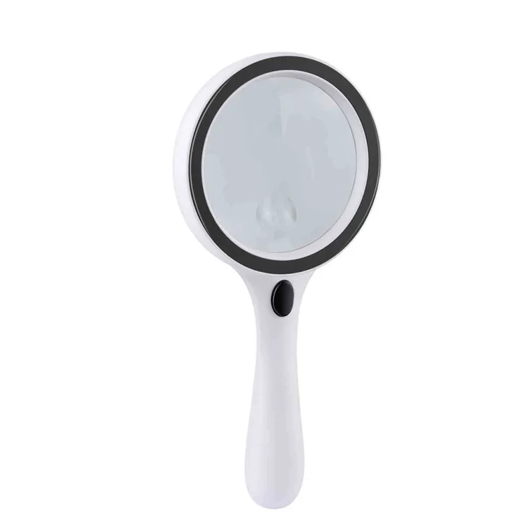 90 Mm Handheld 2.5X 5X Magnifying Glass with Light 7 Led Magnifier